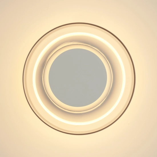 Lampa ścienna DONUT 18 – LED, szkło transparentne, biały środek - zdjęcie produktu