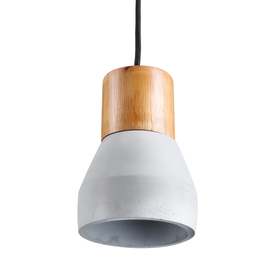 Lampa wisząca CONCRETE 12 cm- szary beton, drewno - zdjęcie dodatkowe 8