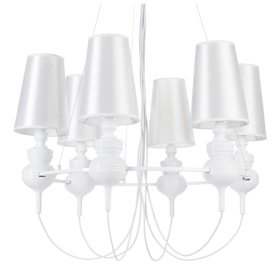 Lampa wisząca QUEEN-6 biała - zdjęcie produktu
