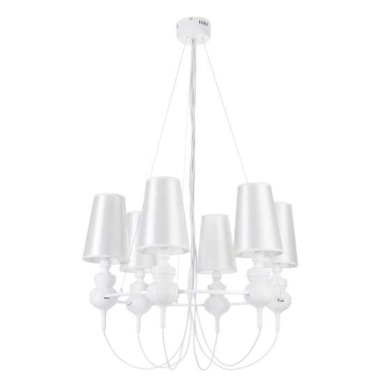 Lampa wisząca QUEEN-6 biała - zdjęcie produktu