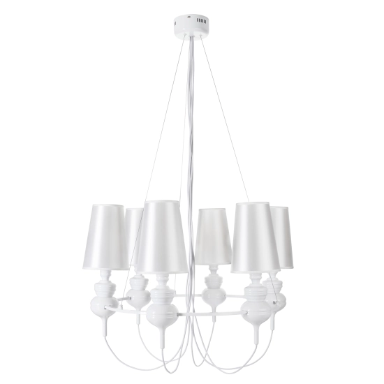 Lampa wisząca QUEEN-6 biała - zdjęcie produktu