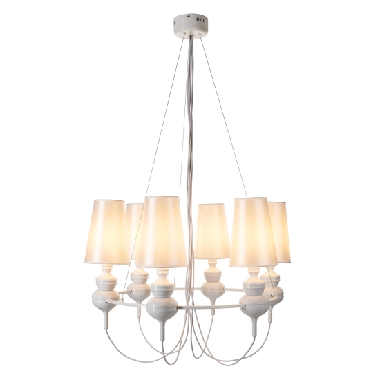 Lampa wisząca QUEEN-6 biała - zdjęcie produktu