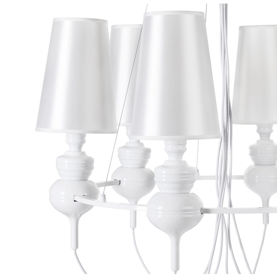 Lampa wisząca QUEEN-6 biała - zdjęcie produktu