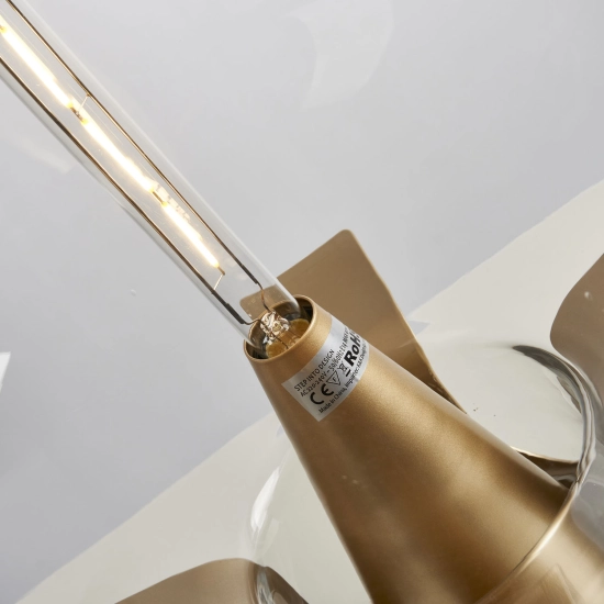 Lampa stołowa FATA transparentno złota 35 *46 cm - zdjęcie produktu