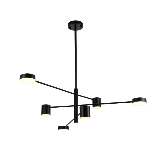 Lampa wisząca CLEX - 6P LED czarna 100 cm - zdjęcie produktu