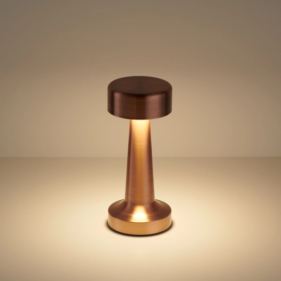Lampa stołowa TAVOLO A LED dotykowa miedziana 21 cm - zdjęcie produktu