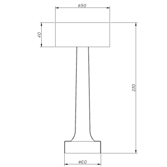 Lampa stołowa TAVOLO A LED dotykowa miedziana 21 cm - zdjęcie produktu