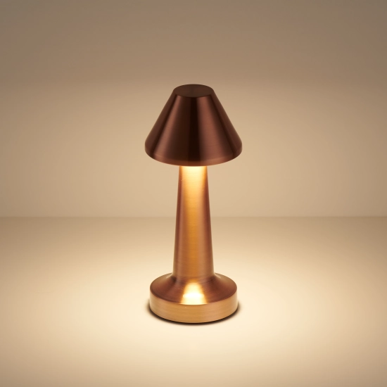 Lampa stołowa TAVOLO B LED dotykowa miedziana 22 cm - zdjęcie produktu
