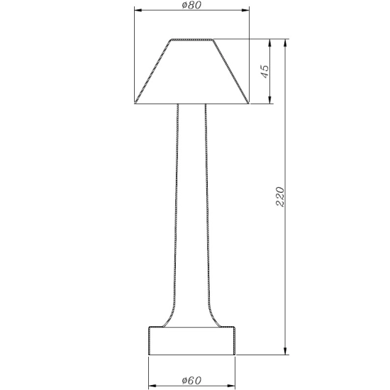 Lampa stołowa TAVOLO B LED dotykowa miedziana 22 cm - zdjęcie produktu