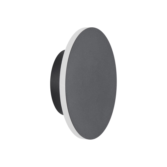 Lampa ścienna NYX 15 cm - LED okrągła, metalowa, czarna - zdjęcie produktu