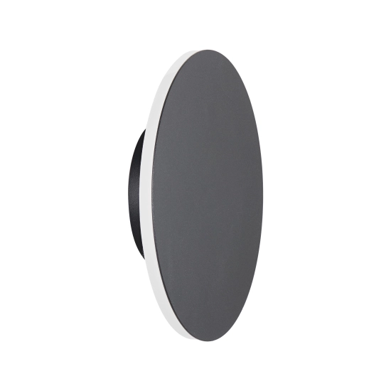 Lampa ścienna NYX 15 cm - LED okrągła, metalowa, czarna - zdjęcie produktu