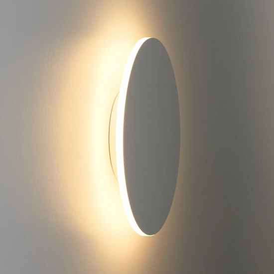 Lampa ścienna NYX 25 cm - LED okrągła, metalowa, biała - zdjęcie produktu