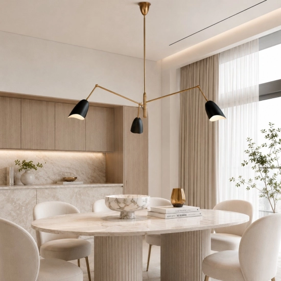 Lampa wisząca RAGNO czarna 150 cm - zdjęcie produktu