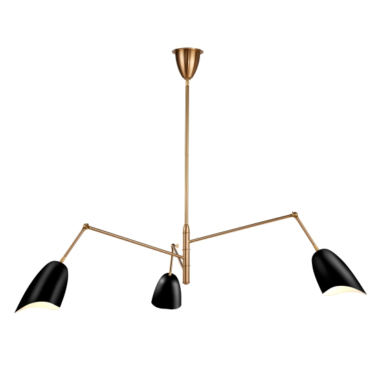 Lampa wisząca RAGNO czarna 150 cm - zdjęcie produktu