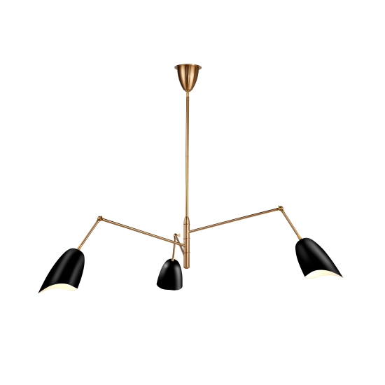 Lampa wisząca RAGNO czarna 150 cm - zdjęcie produktu