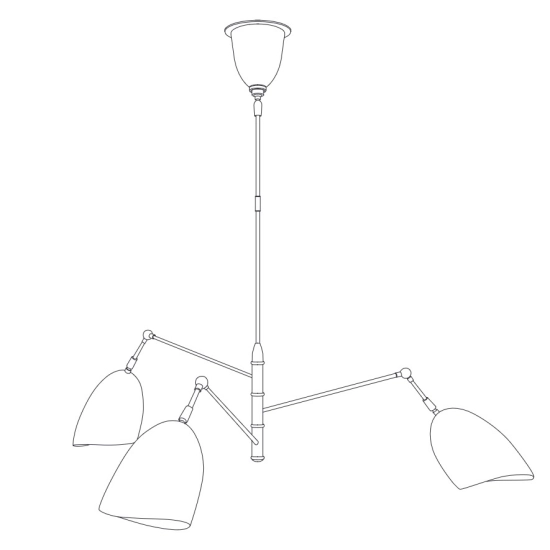 Lampa wisząca RAGNO biała 150 cm - zdjęcie produktu