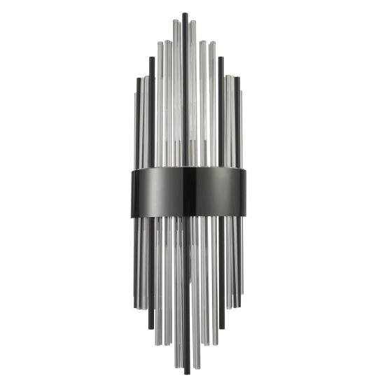 Lampa ścienna DRACO 60cm - kryształowo - czarna, styl glamour - zdjęcie produktu