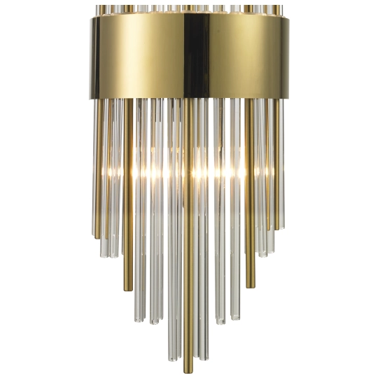 Lampa ścienna DRACO, 60 cm - kryształowo - złota, styl glamour - zdjęcie produktu