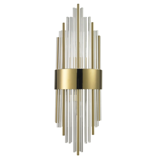 Lampa ścienna DRACO-S, 45 cm - kryształowo - złota, styl glamour - zdjęcie produktu