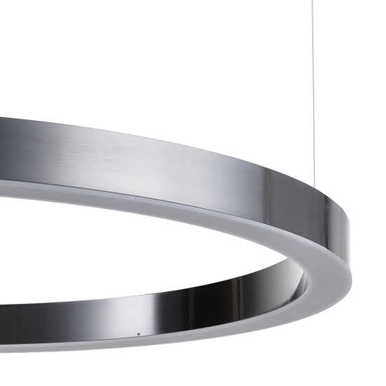Lampa wisząca CIRCLE 100 cm - LED, ring tytan szczotkowany - zdjęcie produktu