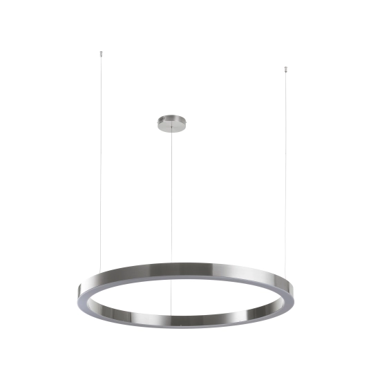 Lampa wisząca CIRCLE 100 cm - LED, ring nikiel szczotkowany - zdjęcie produktu