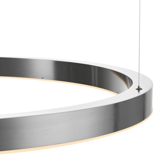Lampa wisząca CIRCLE 100 cm - LED, ring nikiel szczotkowany - zdjęcie produktu
