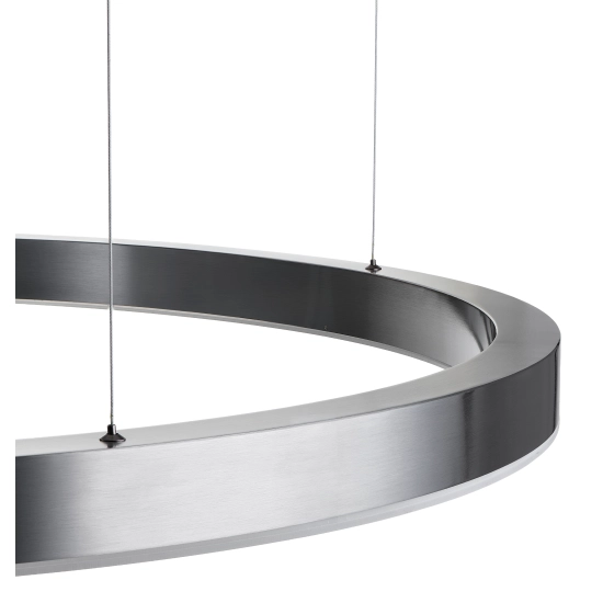 Lampa wisząca CIRCLE 120 cm - LED, ring tytan szczotkowany - zdjęcie produktu