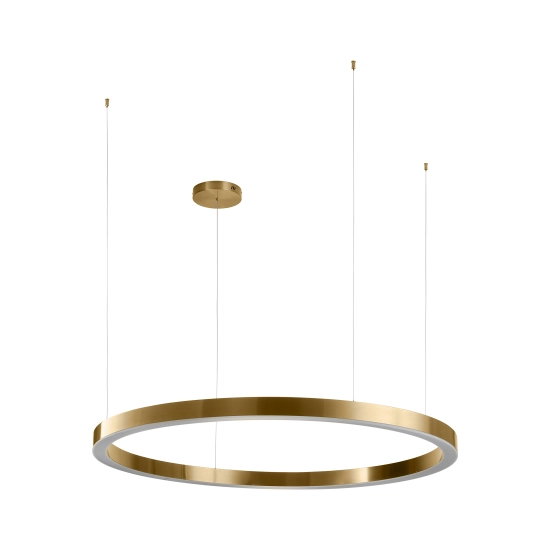 Lampa wisząca CIRCLE 120 cm - LED, ring mosiądz szczotkowany - zdjęcie produktu