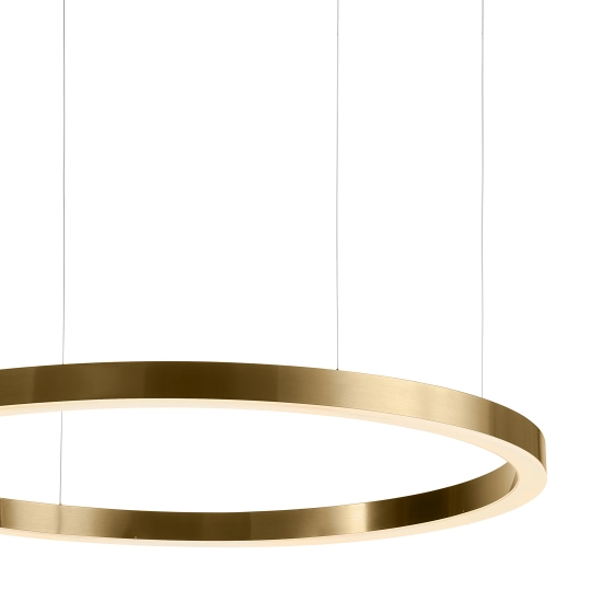 Lampa wisząca CIRCLE 120 cm - LED, ring mosiądz szczotkowany - zdjęcie produktu