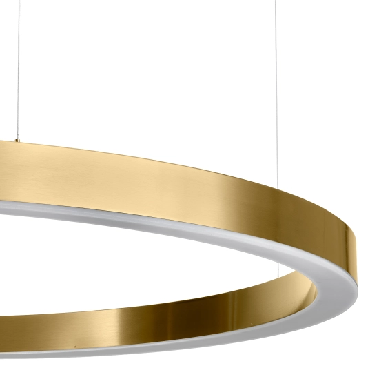 Lampa wisząca CIRCLE 120 cm - LED, ring mosiądz szczotkowany - zdjęcie produktu