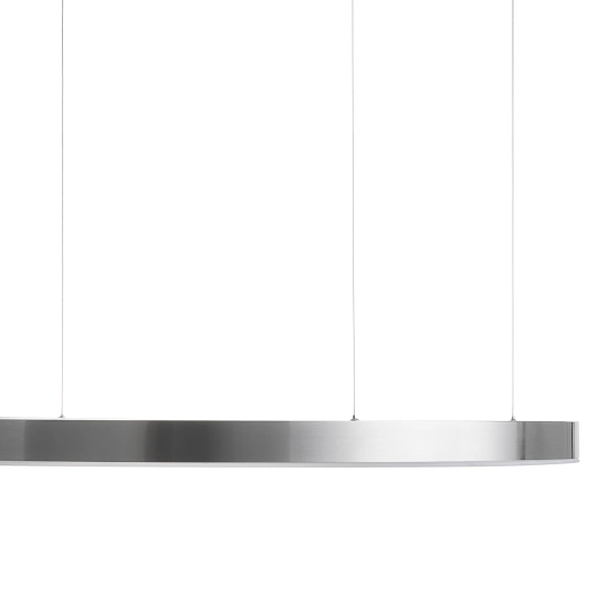 Lampa wisząca CIRCLE 120 cm - LED, ring nikiel szczotkowany - zdjęcie produktu
