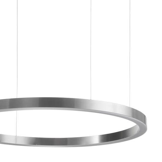 Lampa wisząca CIRCLE 120 cm - LED, ring nikiel szczotkowany - zdjęcie produktu