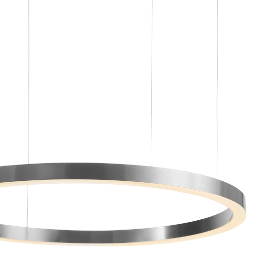 Lampa wisząca CIRCLE 120 cm - LED, ring nikiel szczotkowany - zdjęcie produktu