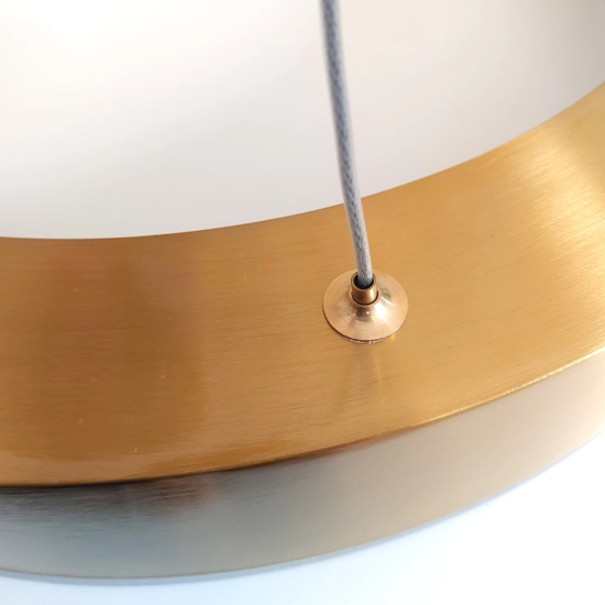 Lampa wisząca CIRCLE 3 60+80+100 cm - LED, ringi mosiądz szczotkowany na 1 podsufitce - zdjęcie produktu