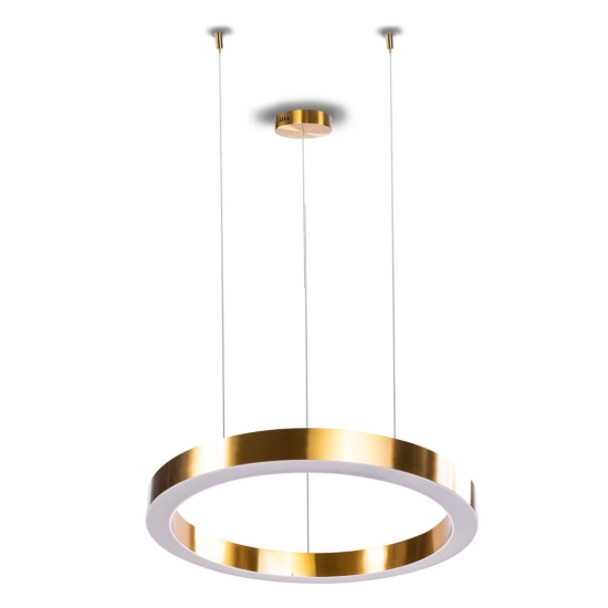 Lampa wisząca CIRCLE 3 60+80+80 cm - LED, ringi mosiądz szczotkowany na 1 podsufitce - zdjęcie produktu