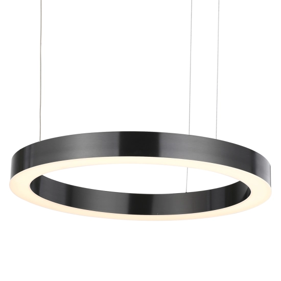 Lampa wisząca CIRCLE 2 60+80 cm - LED, ringi tytan szczotkowany na 1 podsufitce - zdjęcie produktu