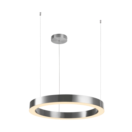 Lampa wisząca CIRCLE 60 cm - LED, ring nikiel szczotkowany - zdjęcie produktu