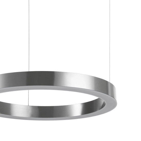 Lampa wisząca CIRCLE 60 cm - LED, ring nikiel szczotkowany - zdjęcie produktu