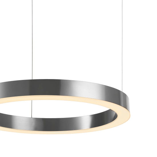 Lampa wisząca CIRCLE 60 cm - LED, ring nikiel szczotkowany - zdjęcie produktu