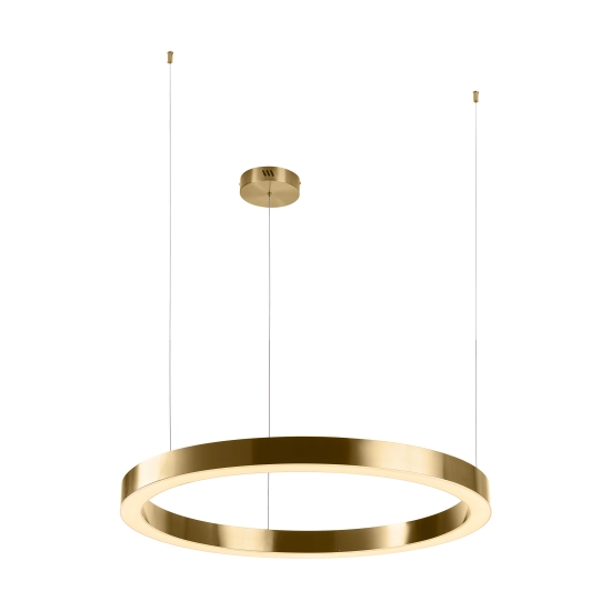 Lampa wisząca CIRCLE 80 cm - LED, ring mosiądz szczotkowany - zdjęcie produktu