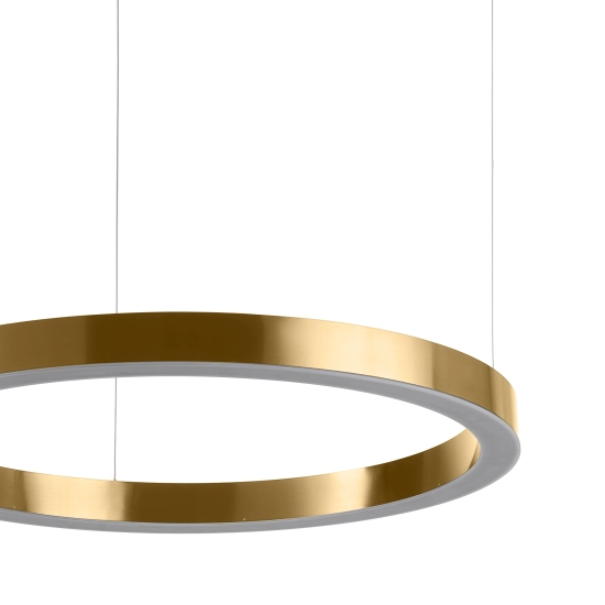 Lampa wisząca CIRCLE 80 cm - LED, ring mosiądz szczotkowany - zdjęcie produktu