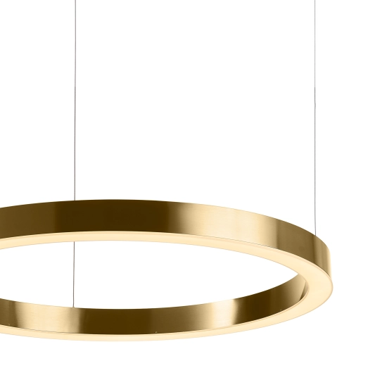 Lampa wisząca CIRCLE 80 cm - LED, ring mosiądz szczotkowany - zdjęcie produktu