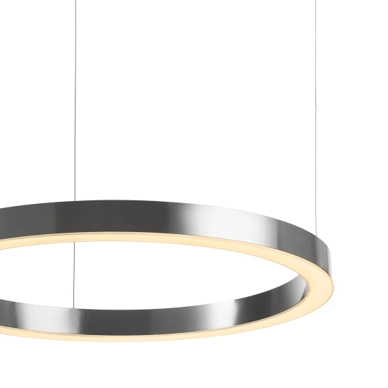 Lampa wisząca CIRCLE 80 cm - LED, ring nikiel szczotkowany - zdjęcie produktu