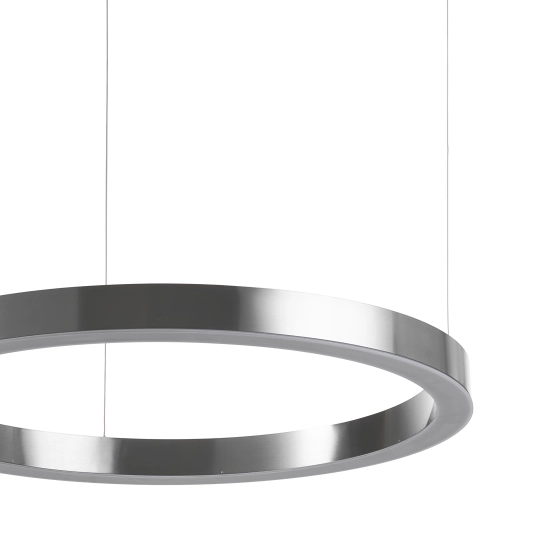 Lampa wisząca CIRCLE 80 cm - LED, ring nikiel szczotkowany - zdjęcie produktu