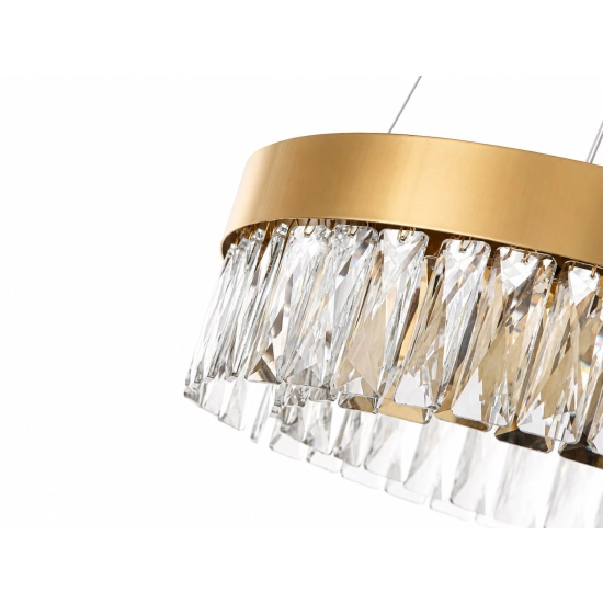 Lampa wisząca ALEXIS 60 cm - żyrandol złoty kryształowy - zdjęcie produktu