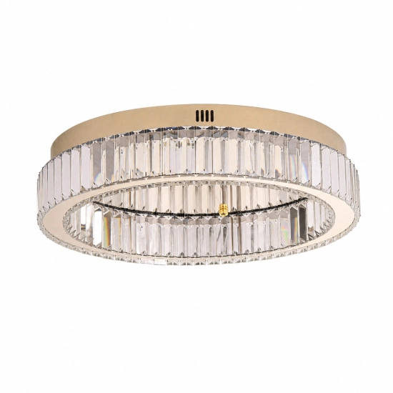 Plafon ledowy APOLLO 50 cm - złoty plafon LED, kryształowy - zdjęcie produktu
