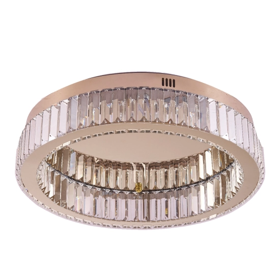 Plafon ledowy APOLLO 50 cm - złoty plafon LED, kryształowy - zdjęcie produktu