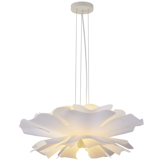 Lampa wisząca PEONY biała 50 cm - nowoczesna lampa sufitowa do salonu - zdjęcie produktu