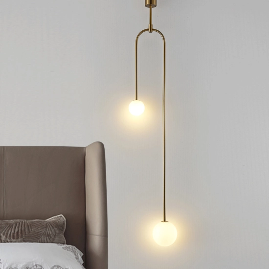 Lampa wisząca LOOP złota 123 cm - zdjęcie produktu