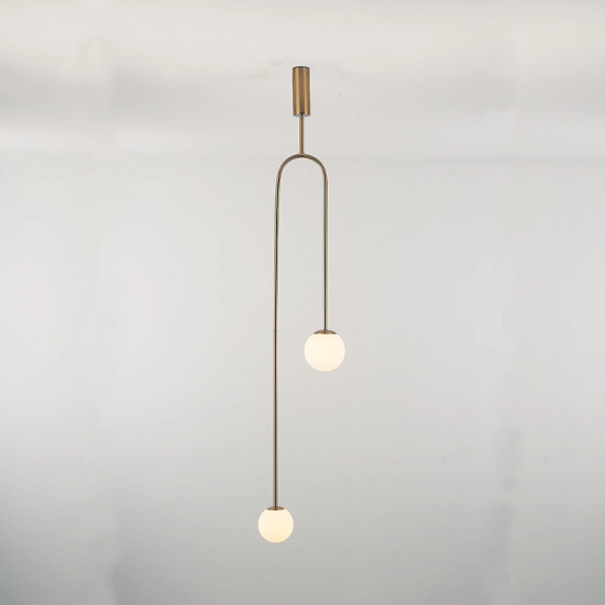 Lampa wisząca LOOP złota 123 cm - zdjęcie produktu